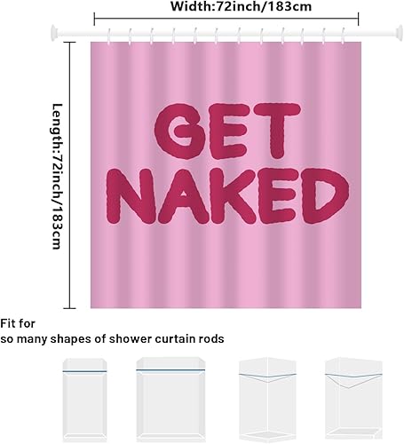 Miniatura 9 de Hongma Cortina de ducha en blanco y negro, cortina de ducha con texto en blanco y negro, cortina de ducha con letras sencillas y divertidas con