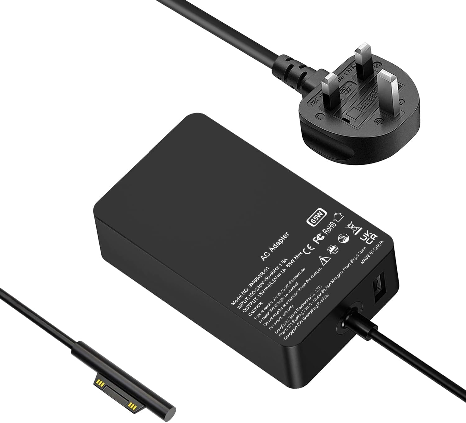 – 65W laptop adapter Compatible With Microsoft Surface Pro 3/4/5/6/7/8/9/10/11/X Go 1/2/3 Laptop 3 2 1 Laptop/Tablet Charger