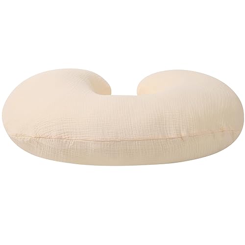 Miniatura 7 de Onacosht Funda de almohada de muselina para lactancia ultra suave, para bebé, niño y niña, paquete de 2 unidades, color verde claro y beige