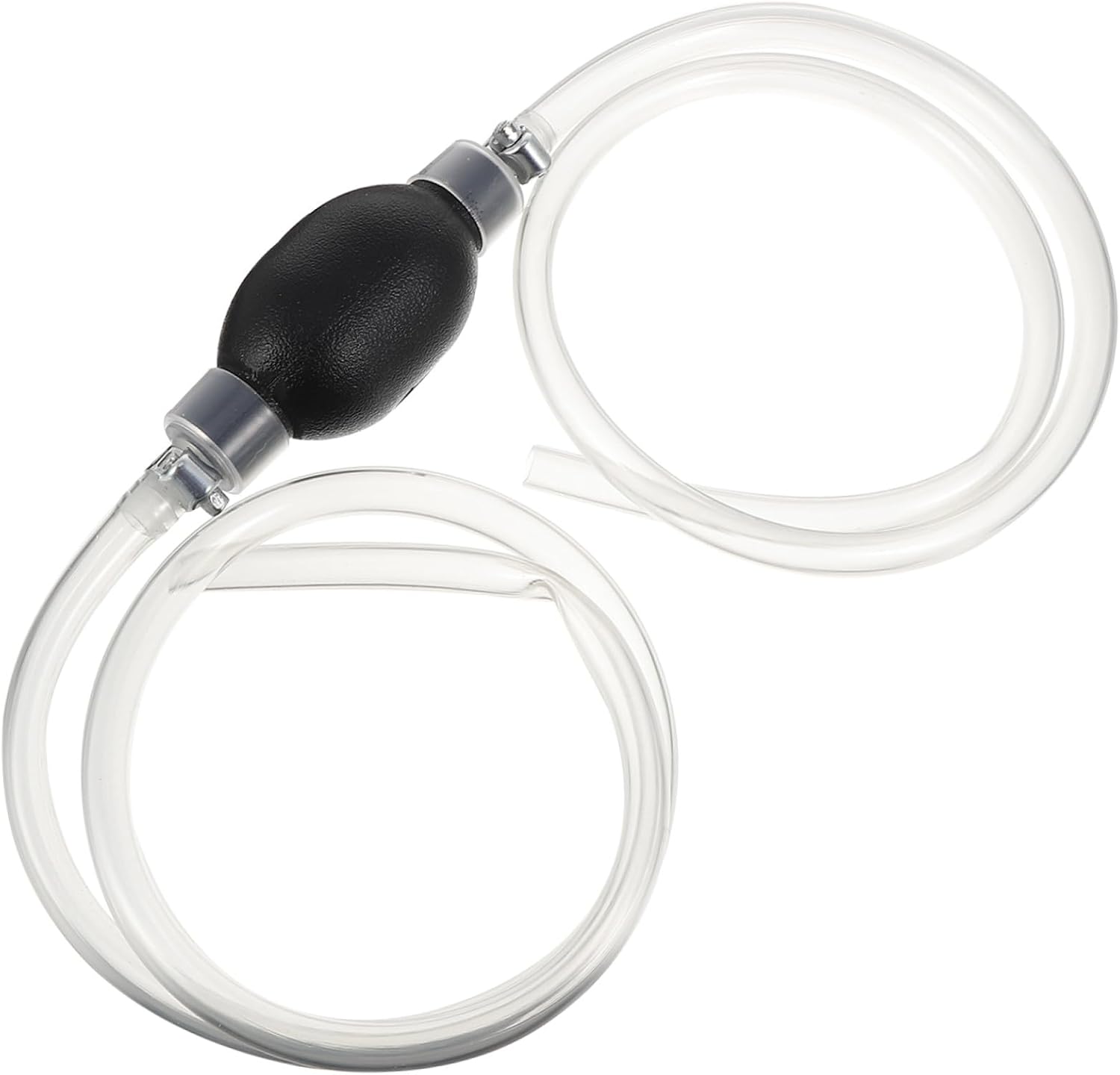 SOLUSTRE Hand Siphon Pump for Fuel Transfer Manual Hose Transfer Pump with Corrosion-resistant Rubber Hose for Automotive Gasoline