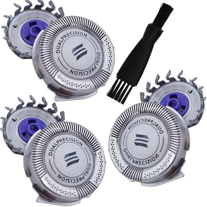 3 Pcs Vopooso HQ8 Dual Precision Replacement Heads for Philips Norelco