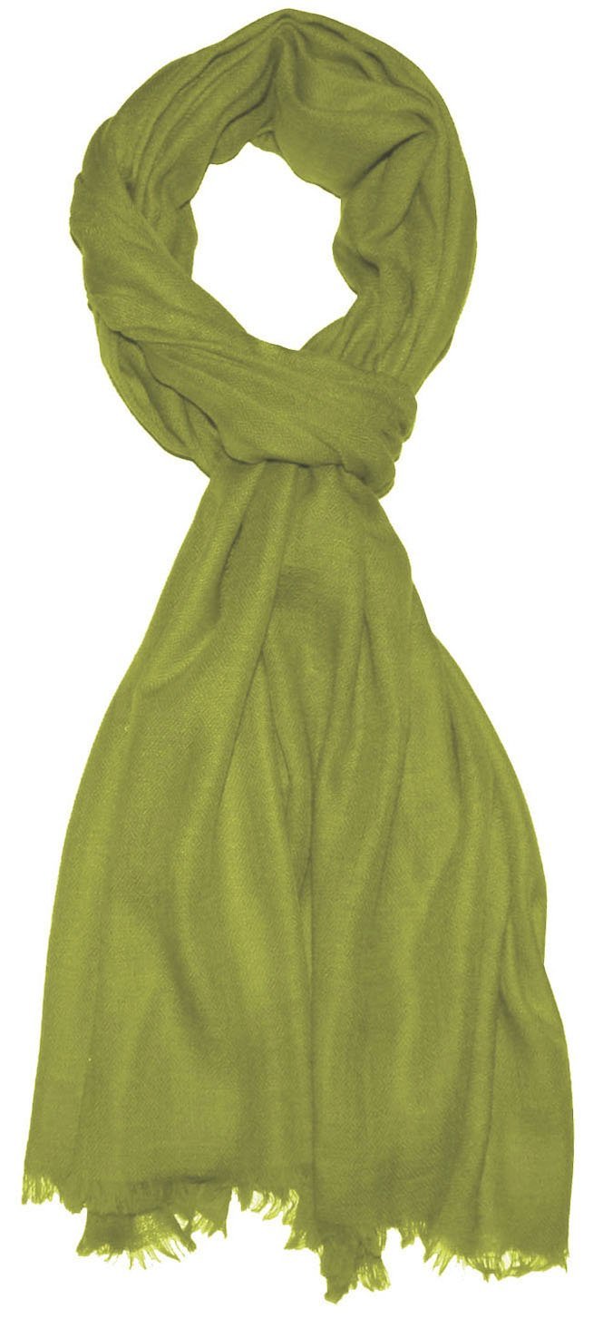 Lorenzo Cana Damenschal Pashmina Schal Schaltuch 100% Kaschmir Kaschmirschal Kaschmirtuch Frauenschal Grün 78568