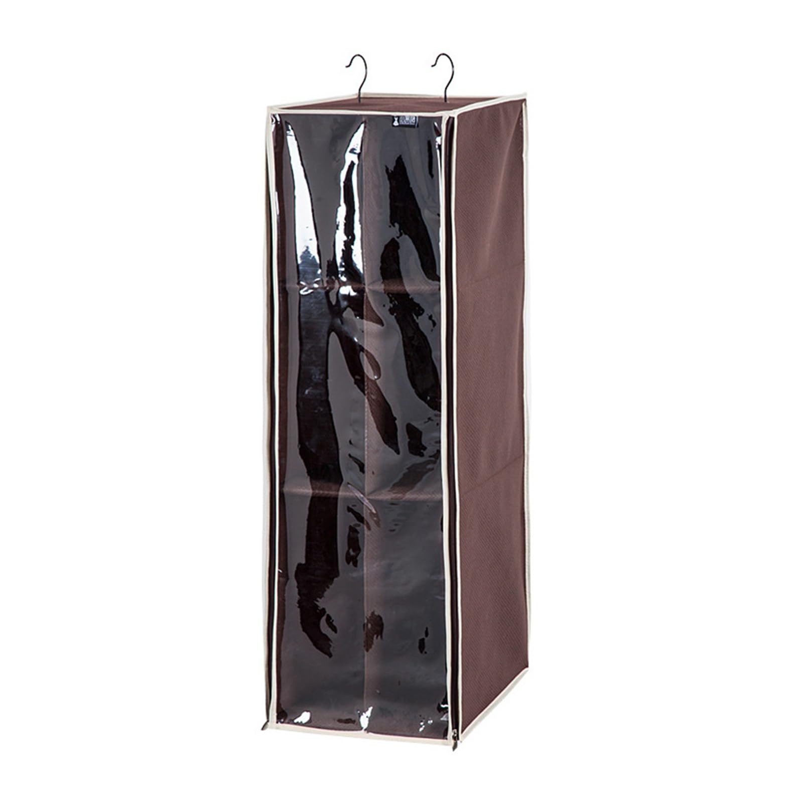 Hanging Shelves Clear Hanging Storage Bag 3 Tier Handbag Purse Organizer(Brown)