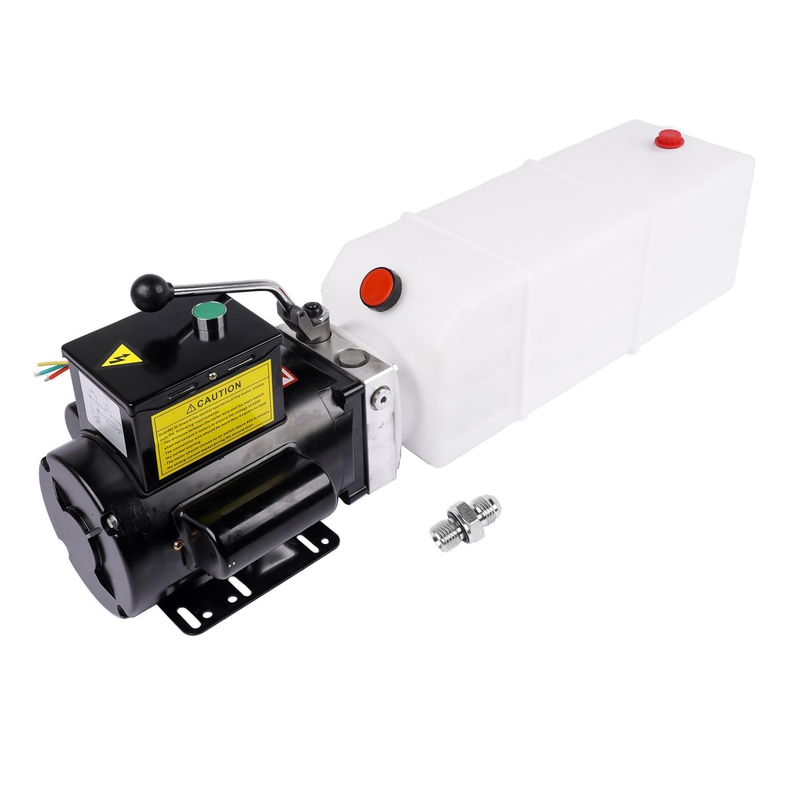 Hydraulikpumpenaggregat, elektrische Hydraulikpumpe für Kippanhänger, mit 10-Liter-Tank, geeignet für Hebebühnen, Rampen, Kippanhänger, Kipper und schwere Hebe- und Kippanwendungen.
