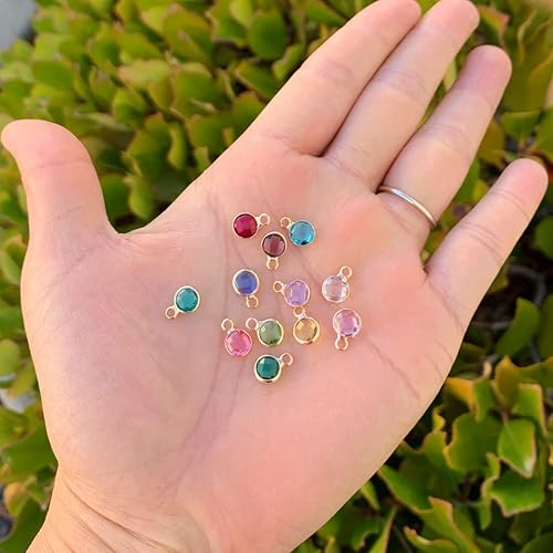 Miniatura 2 de Adabele Colgantes de gota de piedra natal de grado A, 0.236 in, 0.315 in, 0.394 in, componente de plataoro para aretes personalizados, pulseras,