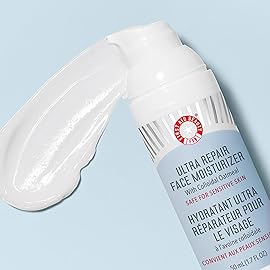 First Aid Beauty - Ultra Repair Face Moisturizer, Everyday Lightweight Non-Comedogenic Formula Helps Soften Skin with Ceramides & Shea Butter, Soothing Colloidal Oatmeal, 1.7 oz, 2 ct