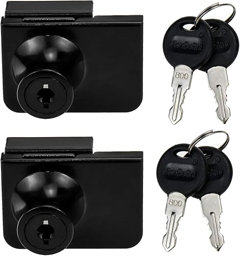 Miniatura 7 de LC LICTOP Cerradura de puerta de cristal, cerradura de puerta doble, reloj de joyería, gabinetes de exhibición de teléfono, cerradura de libro de