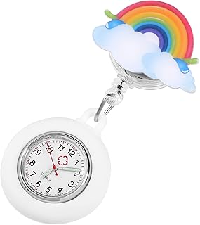 Relógio de mesa de enfermeira com clipe de relógio feminino para enfermeiras relógios para mulheres fivela relógios de enfermeira para mulheres enfermeira fob relógio de enfermeira retrátil com clipe relógio fob relógio de bolso, Conforme mostrado., Digital