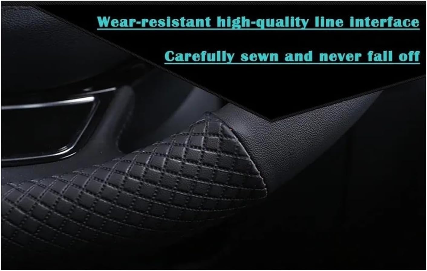 PU Leather Non-Slip Car Steering Wheel Cover Protector for Chery for Tiggo 7 Pro Plus for Tiggo 8 Plus for Tiggo 5X Pro (Color : 0 Shape Brown)