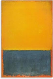 ZHAOZIQQ Mark Rothko Poster Yellow And Gray Art Abstract Rectangular Regions Of Color Poster Art Print Wall Photo Paint Hanging Picture Family Bedroom Decor Gift Unframe 08x12inch(20x30cm)