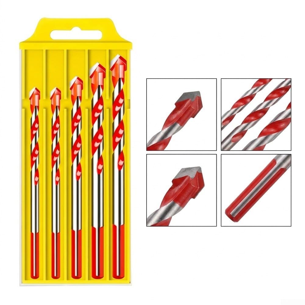 Juego Brocas para azulejo Vidrio Hormigón Porcelánico Punta Triangular
