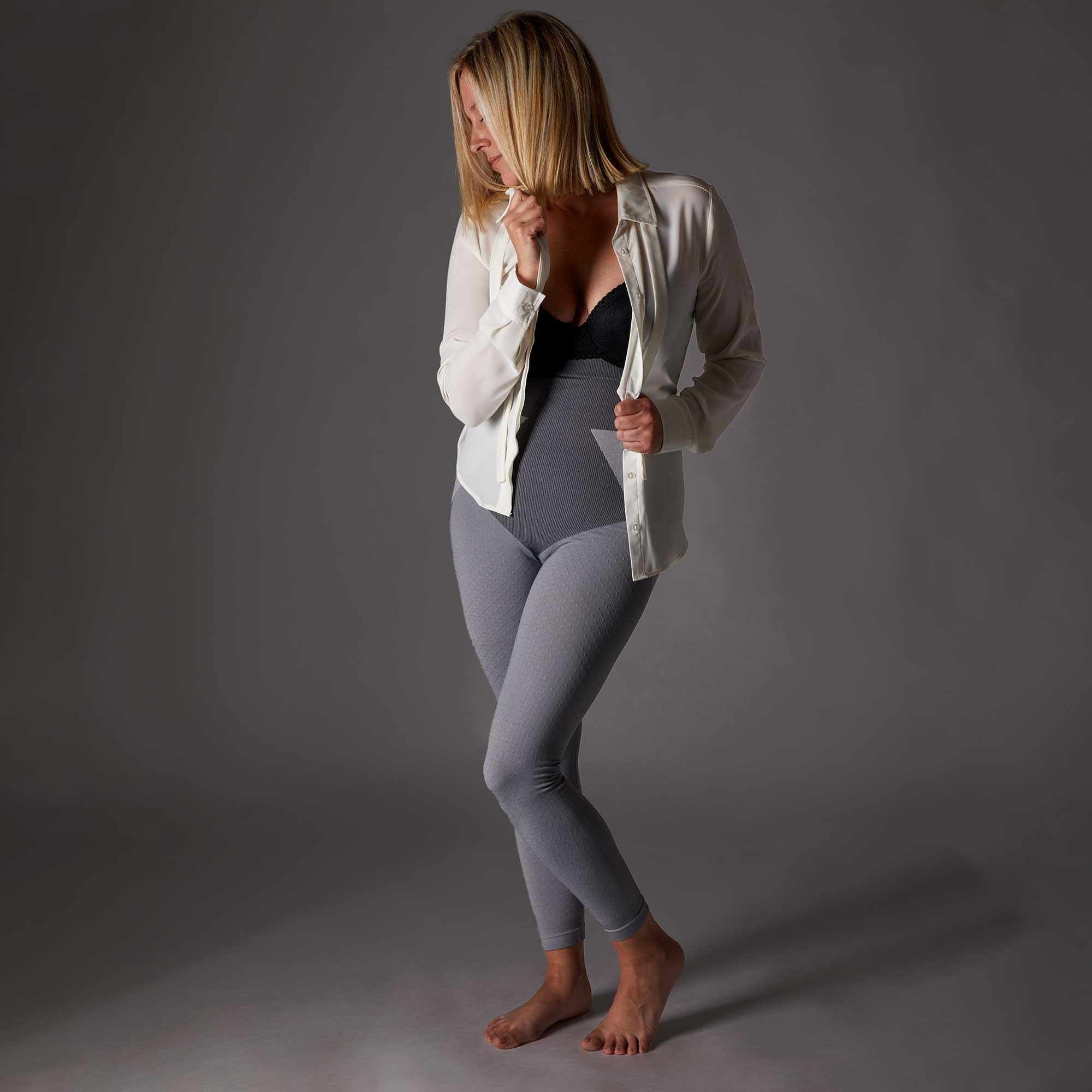 LANAFORM - Mass & Slim Legging - Panty Innovation Lanaform - Leggings Anti Cellulite Femme - Legging Gainant Ventre Plat - Corsaire Taille Haute Amincissant - Matière 3D À Base De Tourmaline