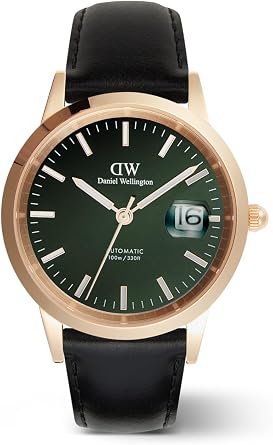 Daniel Wellington DW Iconic Link Automatic Sheffield RG Emerald Enamel Watch Branded Automatic Watch 20s 30s 40s 50s Cool Stylish Anniversary Lovers Boyfriend Husband Father Gift Present