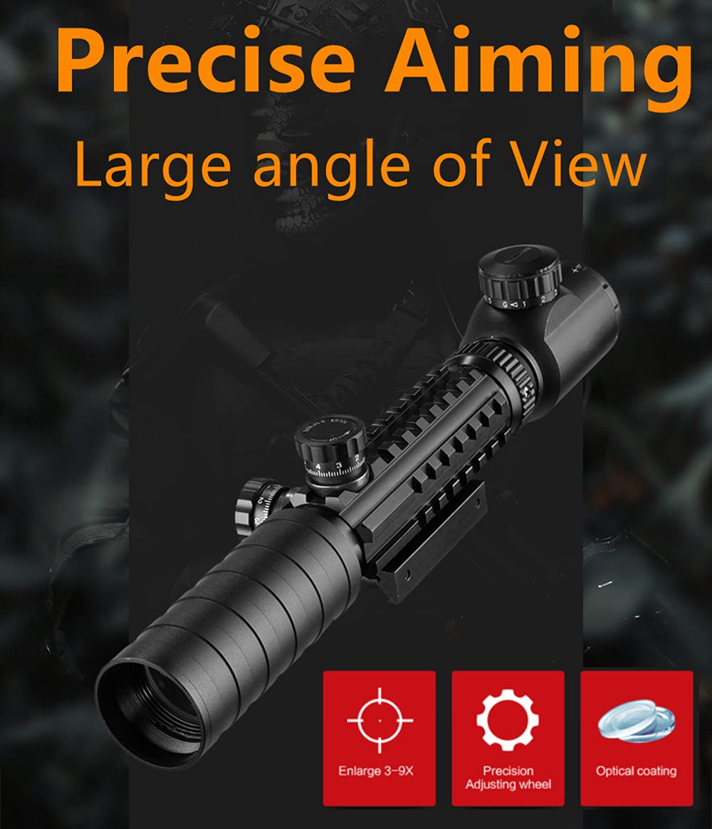 ACEXIER 3-9x32 Jagdgewehr Zielfernrohr Rot/Grüner Punkt Beleuchtete Visieroptik Taktische Scharfschützenfernrohre mit 22 mm für Luftgewehr