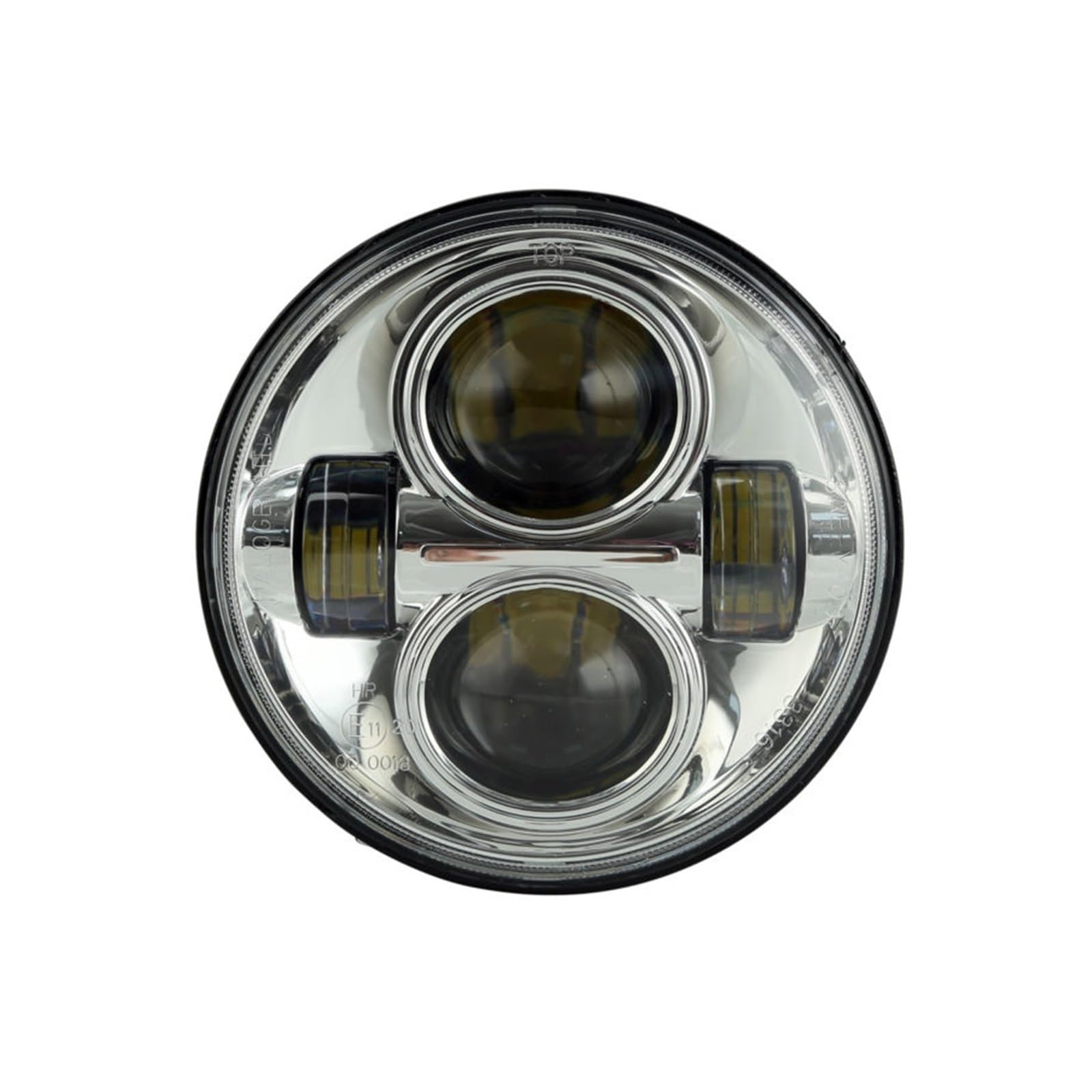 Motorcycle Round LED Projector Headlight Compatible with Harley Touring Road King Softail Electra Glide Bad Boy(Chrome)