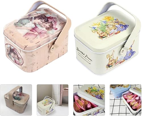 Miniatura 8 de Cabilock Caja de galletas de Pascua, almacenamiento de regalo de Navidad, regalos de Navidad, regalos de dulces, lata de caramelo de Pascua,