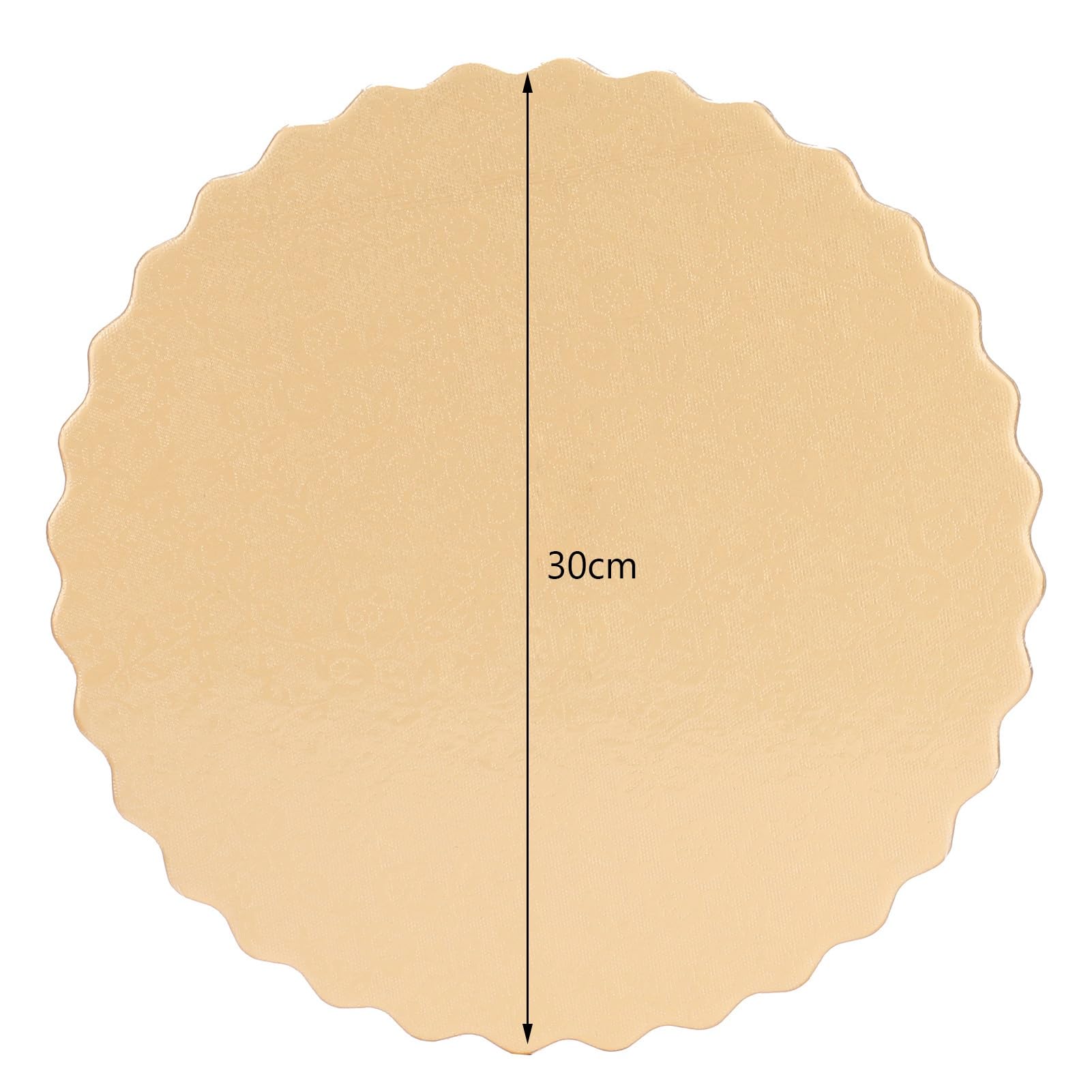 Paquete de 10 tablas redondas para pasteles de doble cara |Bandejas de Cartón de Grado Alimenticio de 3 mm de Grosor para Postres |Platos reutilizables para servir pasteles para (12 Inches)