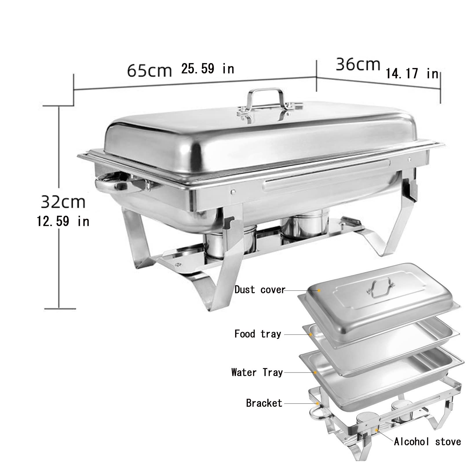 Amazon.co.jp: チェーフィングディッシュ 保温器 11 L サーバー&フード