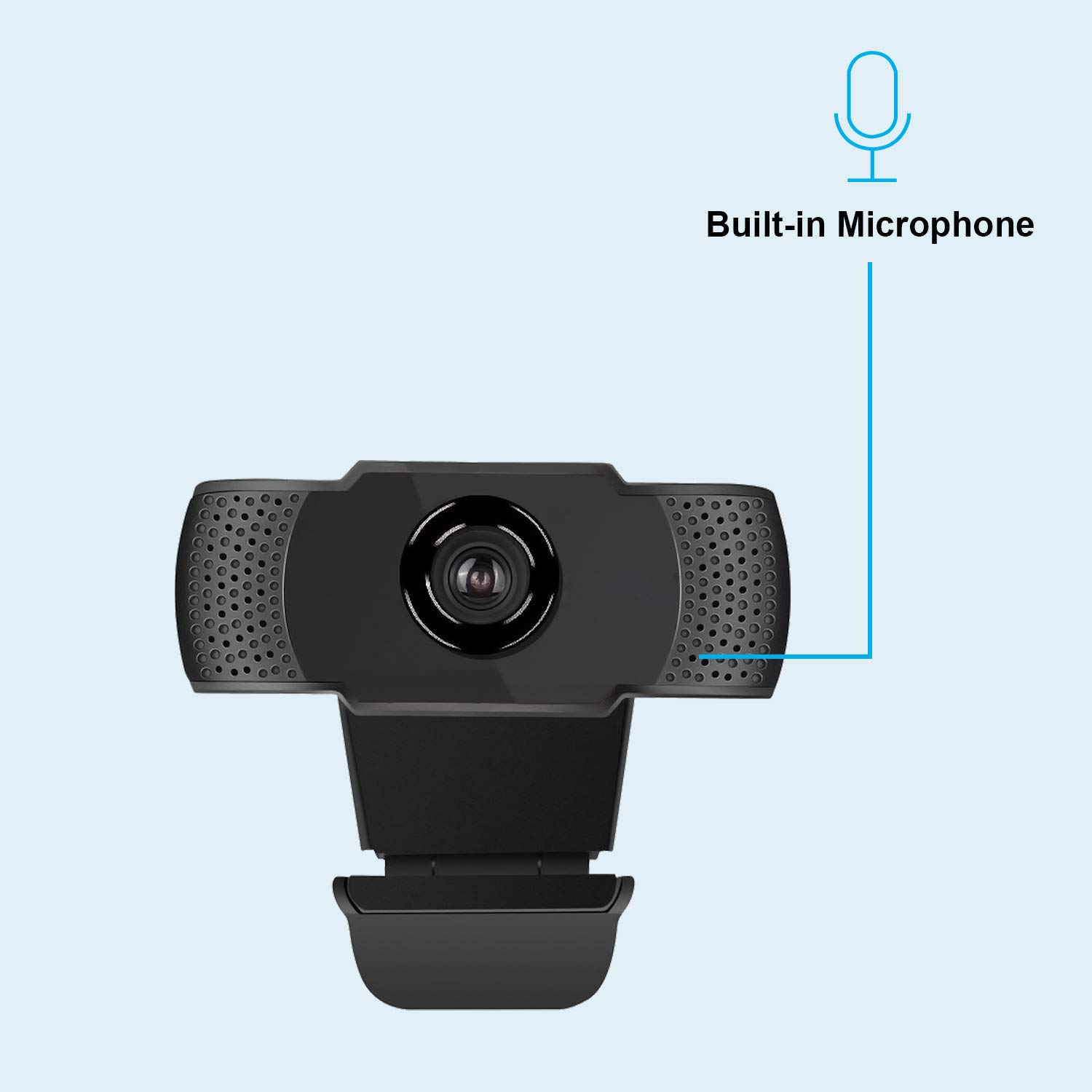 INSTAR Webcam USB in-W1 de, Full-HD, Webcam avec Microphone, Webcam 1080p, Bureau à Domicile, Plug & Play, Windows/MacOS/Linux, idéal pour Zoom, Skype, FaceTime et d'autres programmes