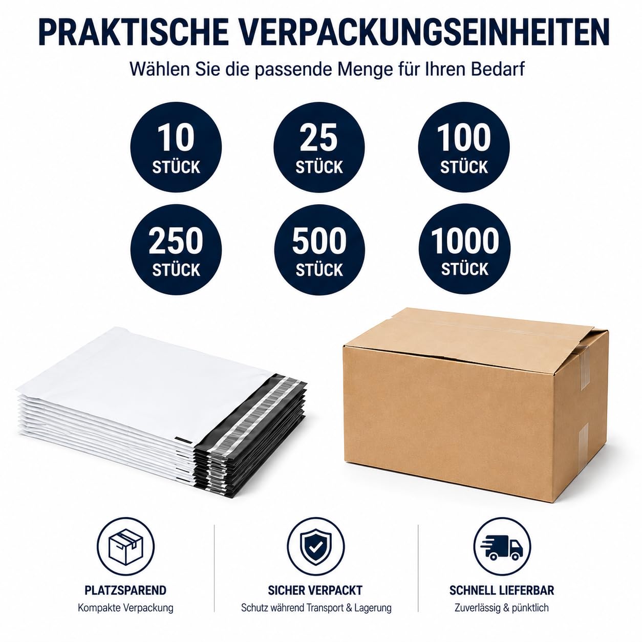 Buste per spedizioni postali in plastica LDPE Coex 25 x 35 cm, 35 x 45 cm, 45 x 55 cm, 40 x 60 cm, 60 µm
