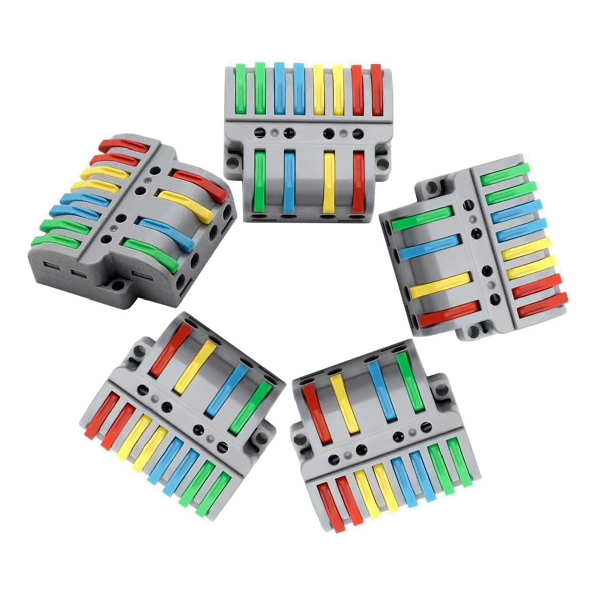 Conectores de cable de 28-12 AWG y terminales de conexión rápida para empalmes de palanca 4