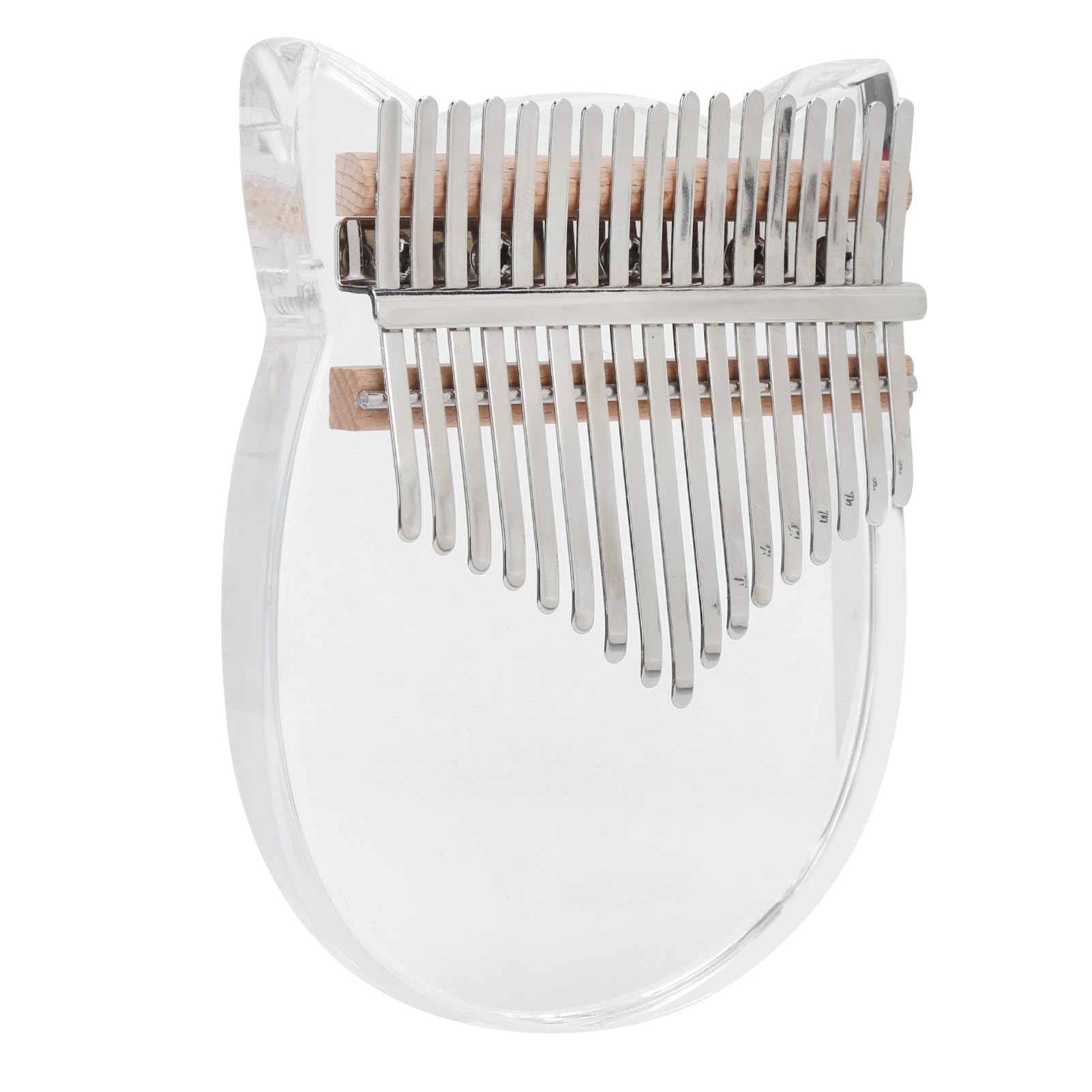 KALIMBA PORTÁTIL DE ACRÍLICO TRANSPARENTE DE 17 TECLAS PARA PRINCIPIANTES Y NIÑOS