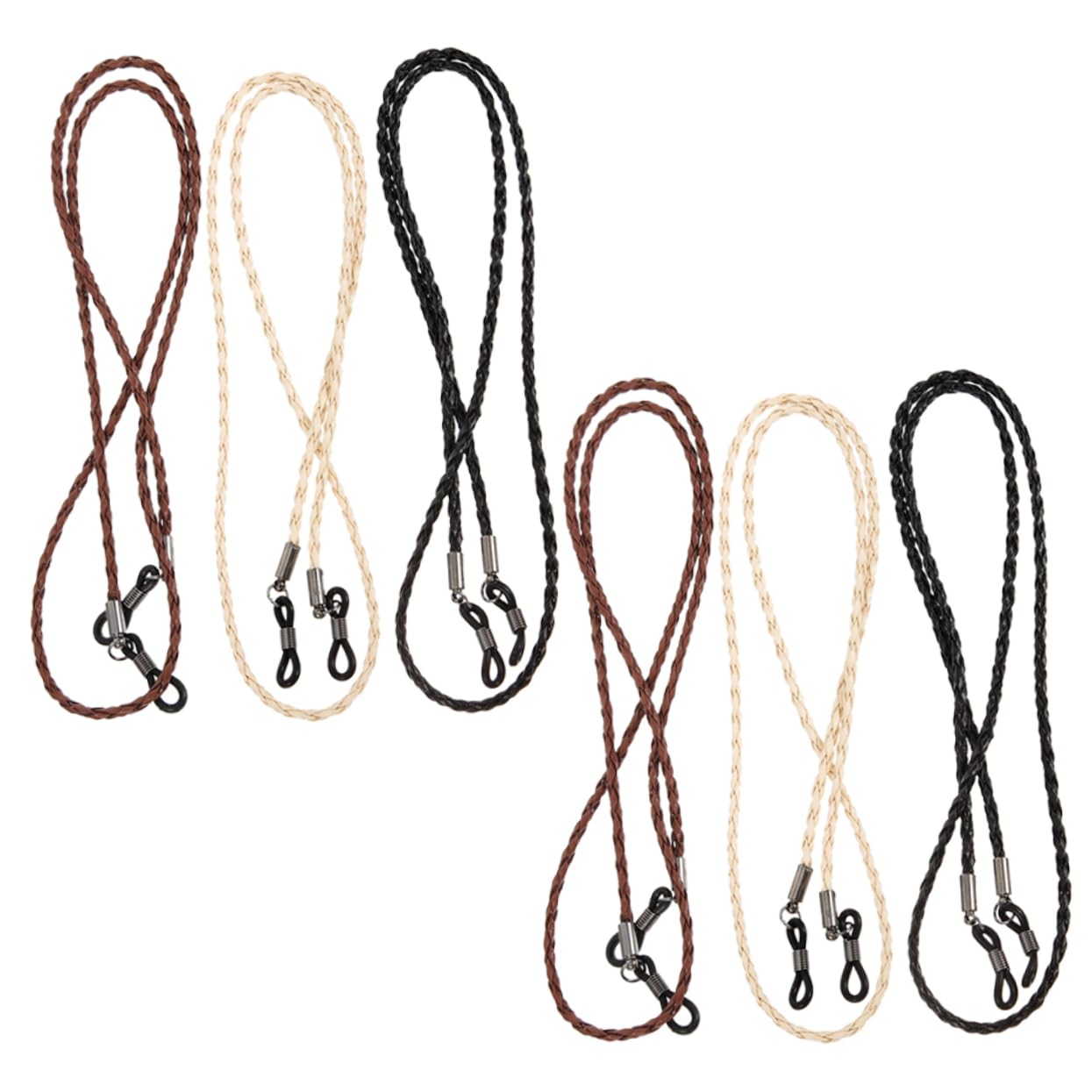WOONEKY 6pcs Sports Glasses Rope Glasses Holder Lanyards Eyeglass Holder Strap Eyeglasses Straps Eyeglass Straps for Men Glasses Chain Eyeglass Retainer Cord Eyewear Retainer Leather