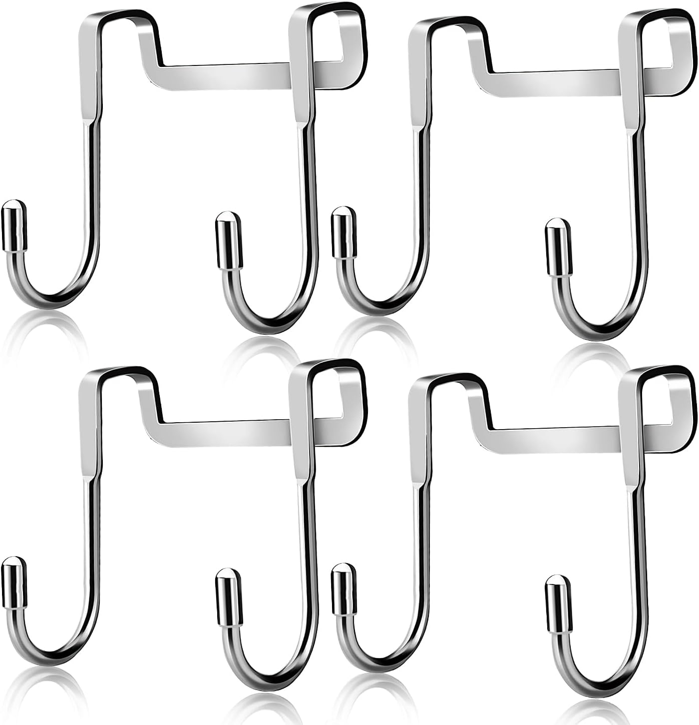 Esteopt 4pcs Over Door Hook, Hanger Stainless Steel Shower Towel Hooks