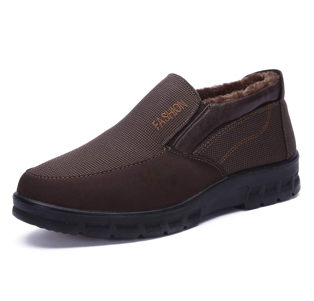 Men's Warm Plush Lined Slipper Boots - Indoor Outdoor Moccasin Loafers For Winter - View #13
