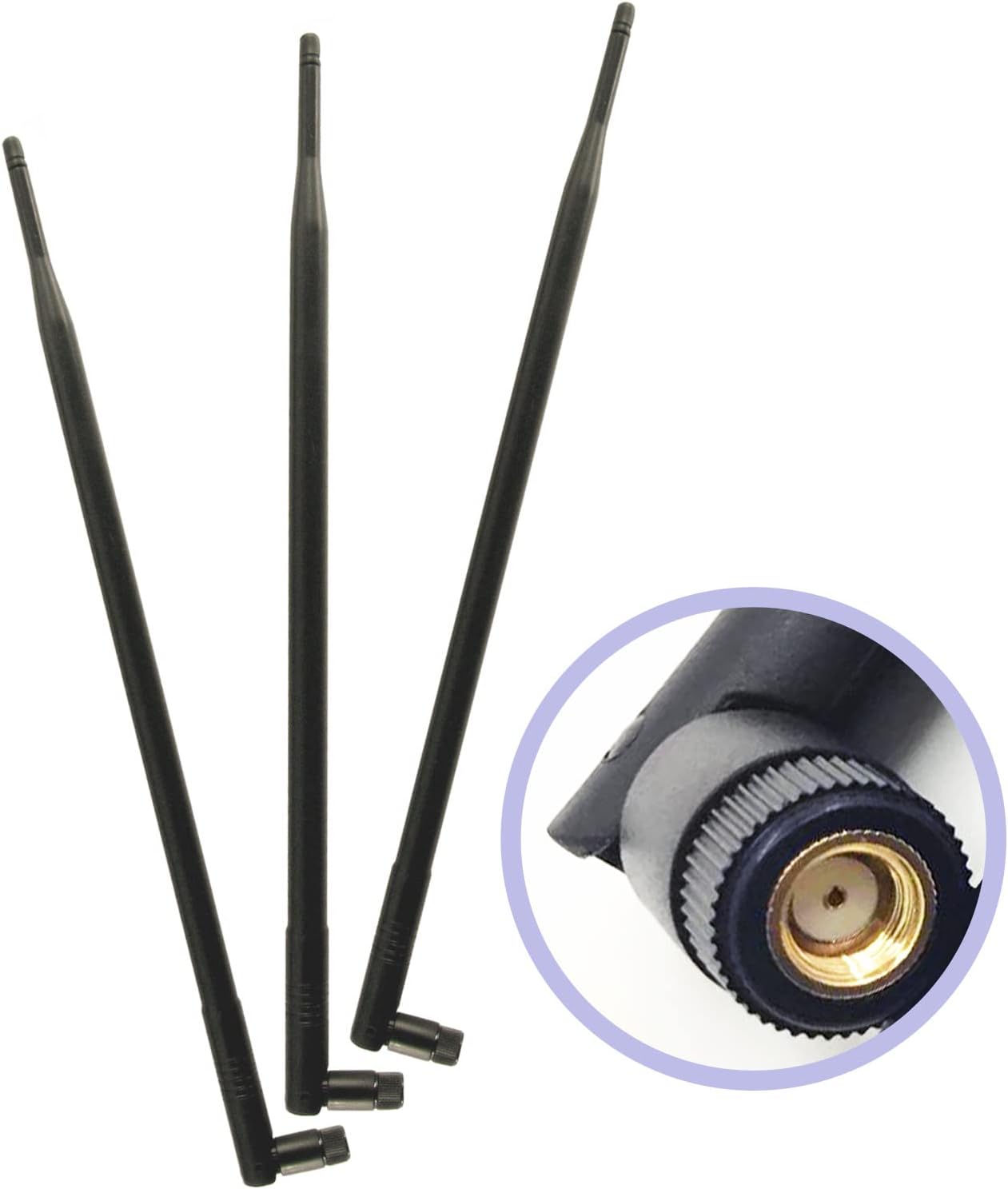 GP Electric3 Wifi 9dBi Dual Band Omni Directional Antenna 2.4Ghz/5Ghz with RP-SMA Male Connector For Wireless Wi-Fi Router and Network Devices