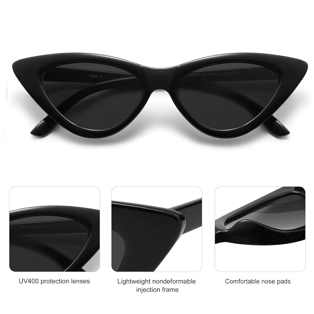 Amazon.com: SOJOS Retro Vintage Narrow Cat Eye Sunglasses