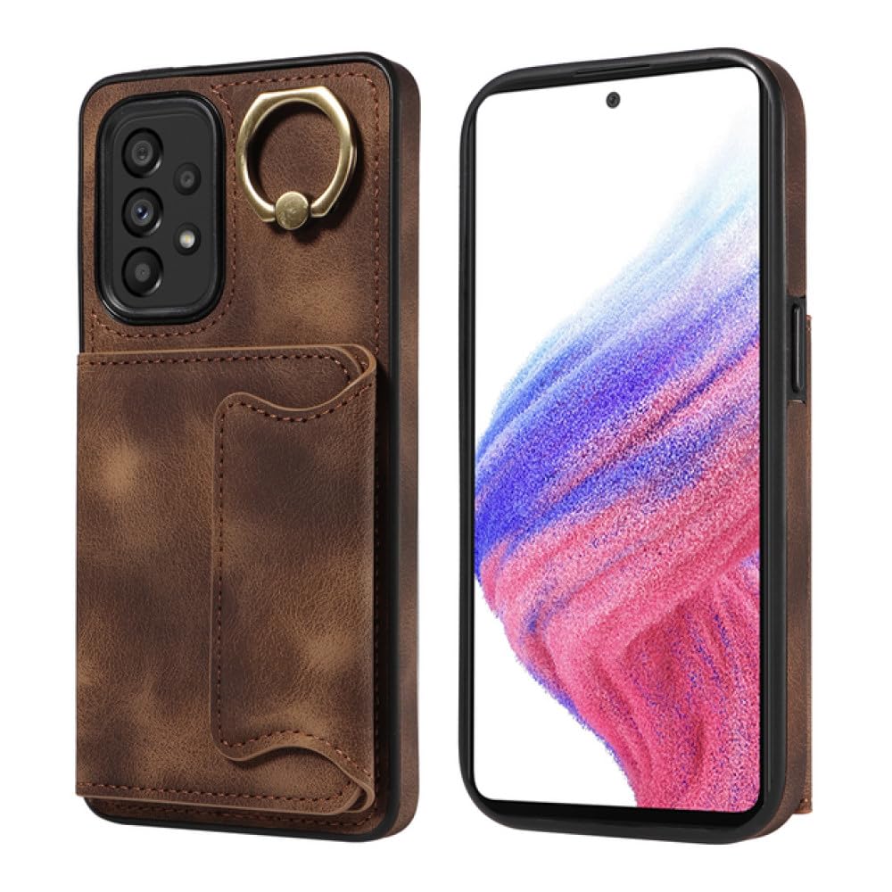 Étui portefeuille en cuir raffiné avec fentes cartes pour Galaxy S23 - 8