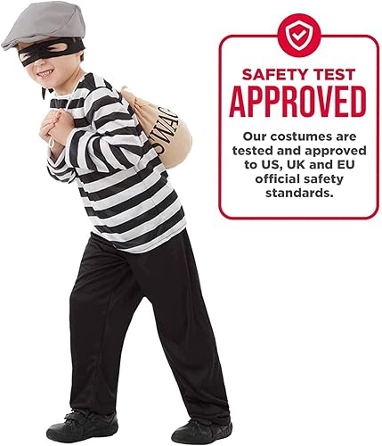 Miniatura 4 de fun shack Kids Robber Costume For Kids, Kids Bank Robber Costume, Kids Robber Halloween Costume, Robbers Costume Kids
