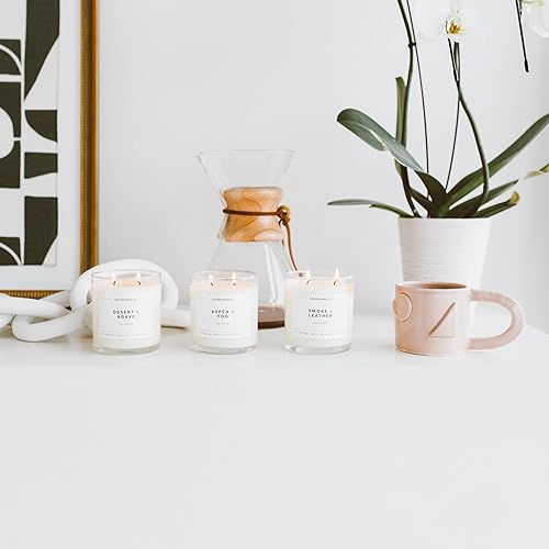 Miniatura 7 de Vela perfumada de cera Calyan, vela de limón y salvia para el hogar perfumada con rosa, limón y lavanda, vela de aromaterapia de cera de soja en