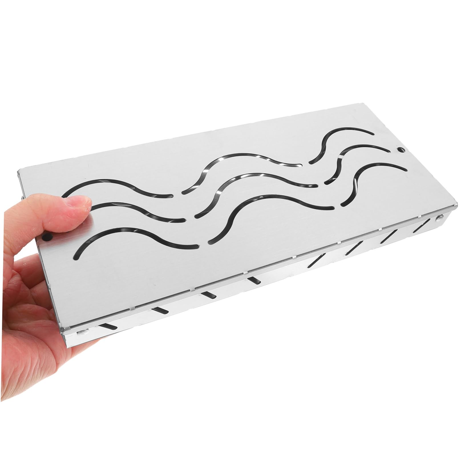 Scatole da Affumicatura per Barbecue 2 Pezzi in Acciaio Inox Argento | Compatibili con Trucioli di Legno, Uso su Griglia a Gas o Carbone, Formato Compatto per Cottura All’aperto