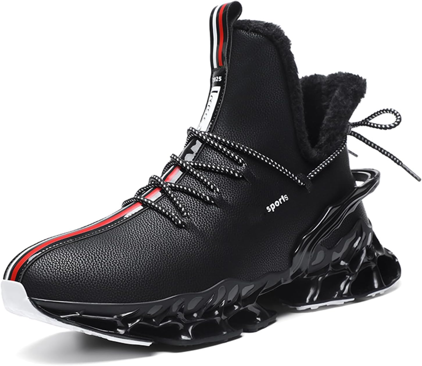 Mens Snow Boots Winter Warm Blade Fashion Sneakers Non-Slip Furry Lining Athletic Running Walking Shoes