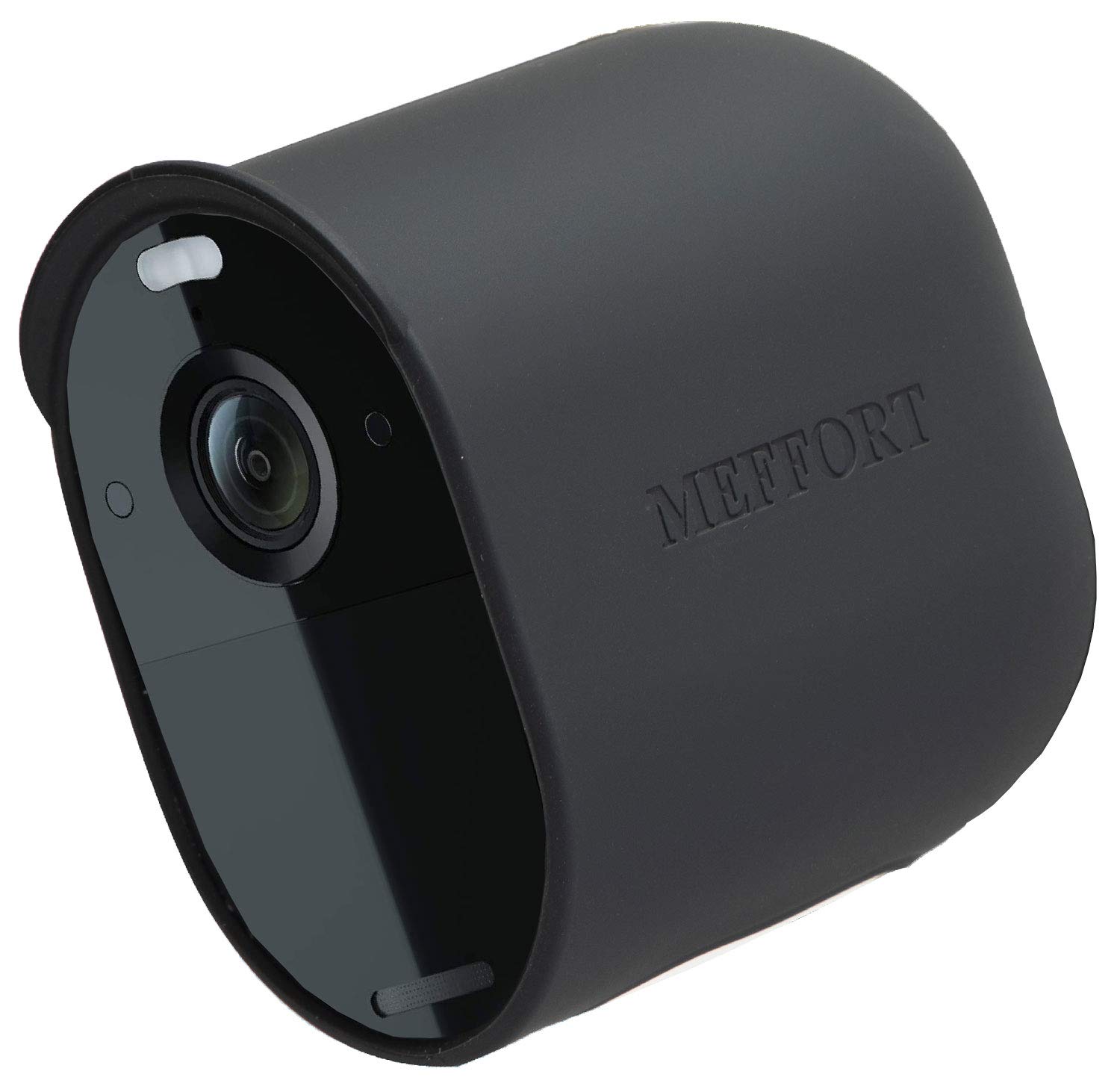 Meffort IncSilicone Skin Case Cover with Sun Glare UV & Weather Protection Camouflage Disguise Covers Compatible with Arlo Essential Camera ONLY - Black (1 Pack)