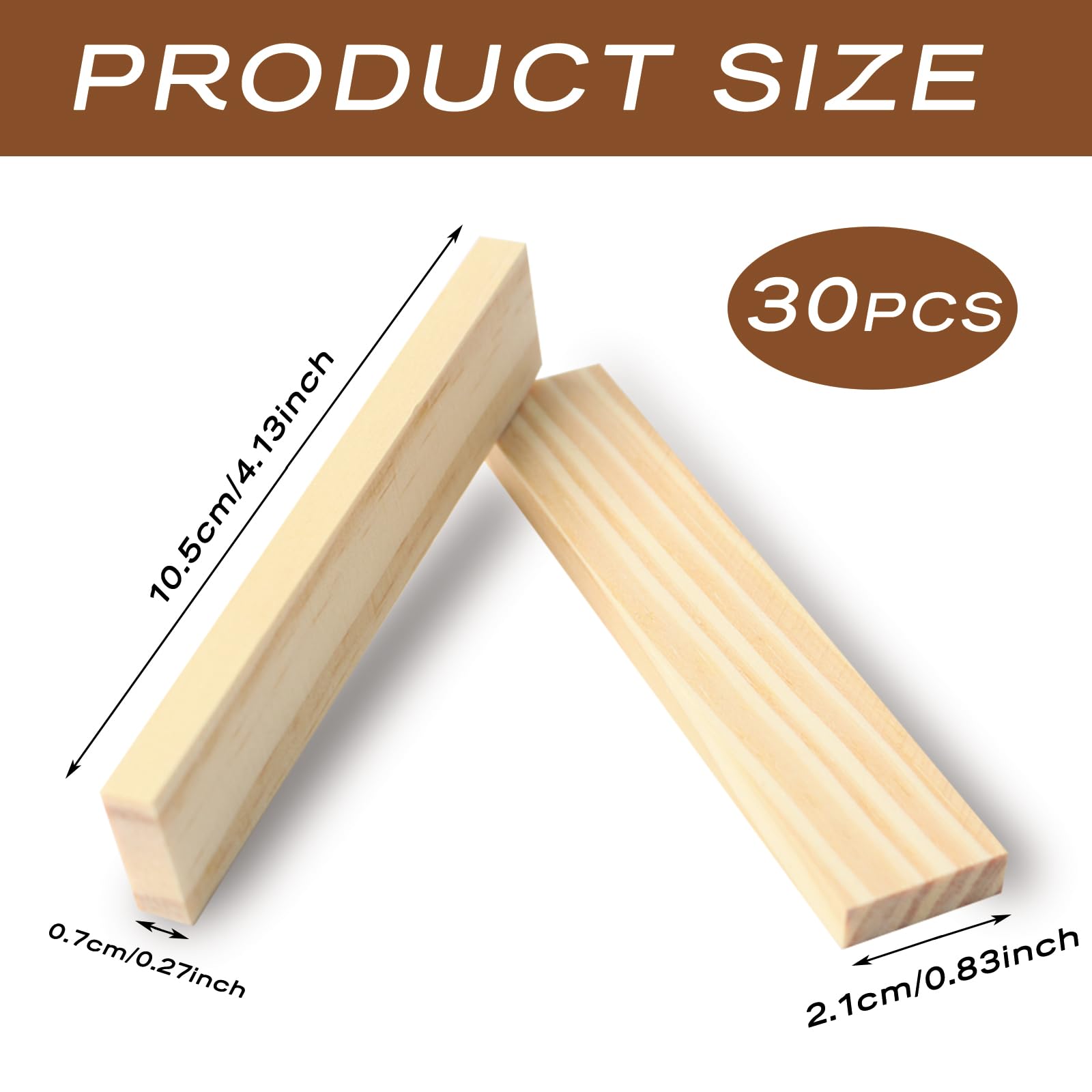 30 Pack Wood, Basswood Carving Blocks, Whittling Wood Blocks - Image 2