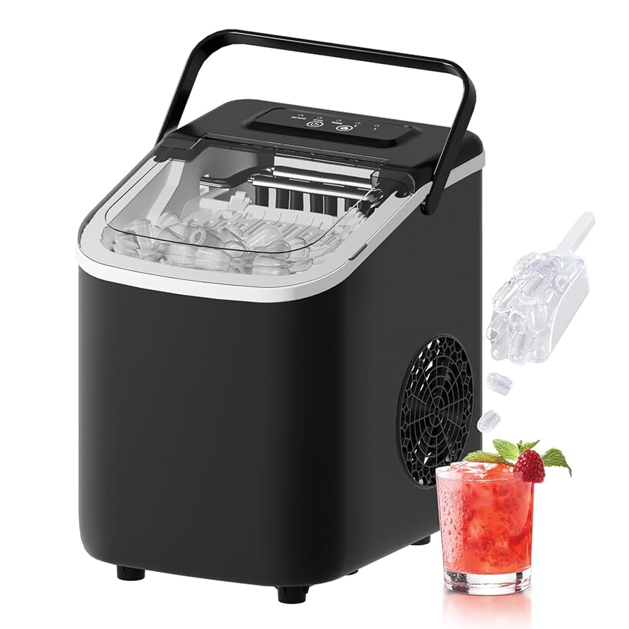 IcyByte Portable Ice Maker Countertop, Fast 9 Cubes Ready in