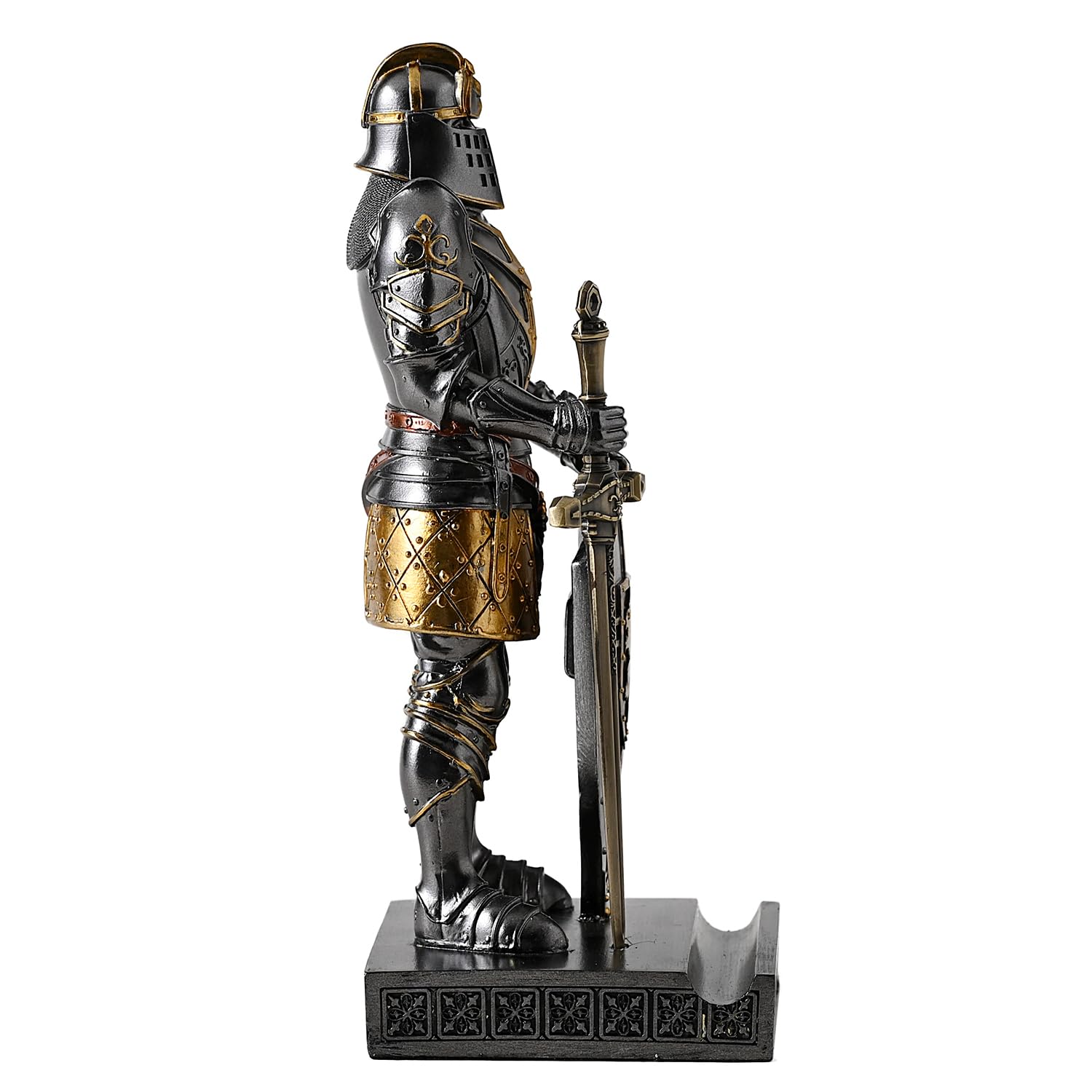 Adorno de guardia del rey para escritorio, accesorios de escritorio, soporte para bolígrafos, pisapapeles para oficina y hogar (hierro)
