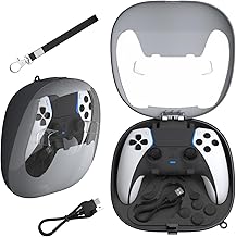 Protective Case for PS5/PS5 Edge Controller, Hard Shell Joystick Protector for PS5 DualSense Wireless Controller, PS5 Controller Protective Travel Storage Case, PS5 Accessories Protective Cover