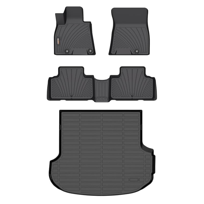 Kit de Tapetes Automotivos e Tapete de Porta-Malas Binmotor para Genesis GV80 5 Lugares 2021–2026 em TPE, Preto, 5 peças