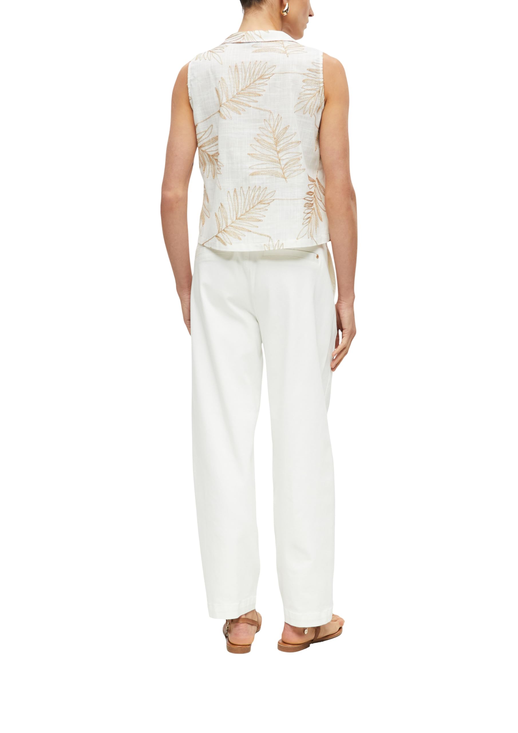 s.Oliver Ärmellose Bluse mit Stickerei