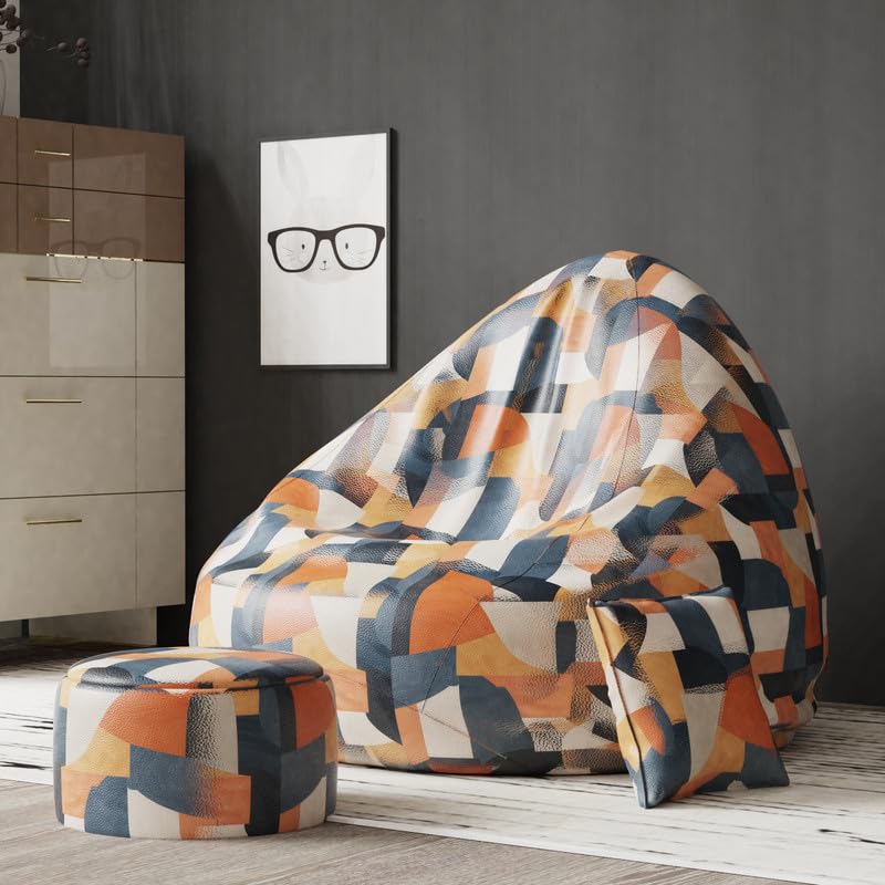 Biggie Bean Bag with Beans Filled XXXXXL Bean Bag- Full Printed Bean Bag Sofa with Cushion and Footrest - Official : Oreka Home Bean Bag - Comfort Level : Advanced - (Theme : Versatile Ventures) (B0D5D8YQQP) Amazon Price History, Amazon Price Tracker