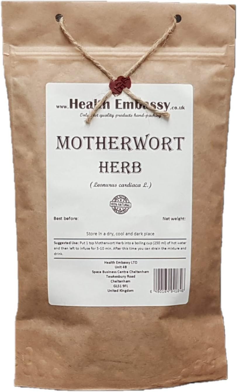 Health Embassy Motherwort Herb | Leonurus Cardiaca L | Herbal Tea (100g)