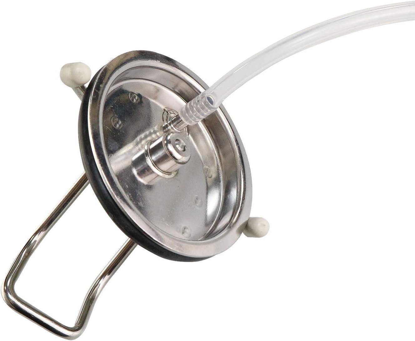 Cornelius Keg Carbonation Lid, New Replacement Corny Keg (Soda Keg) Lid Stainless Steel Beer Barrels Lid with SS Pressure Relief Valve & New O-ring for Cornelius (Carbonation Keg Lid)