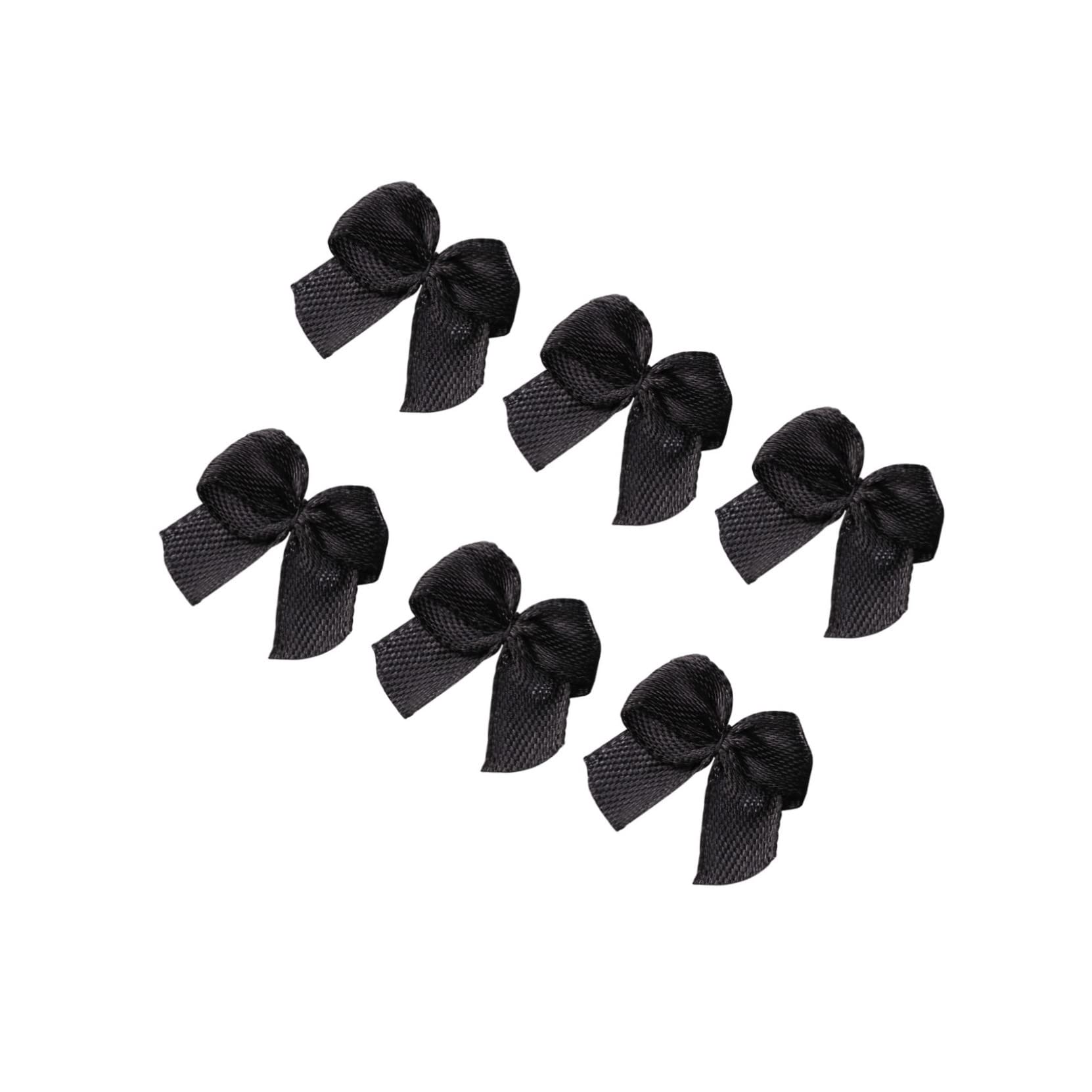 OHPHCALL 100pcs Bows Accessories Hair Barrettes Car Decor The Black Bow Hair Clip Black Garland Hair Clips for Hair Bows Ribbon Bows Bow Ornaments Windmill Christmas Tree Child