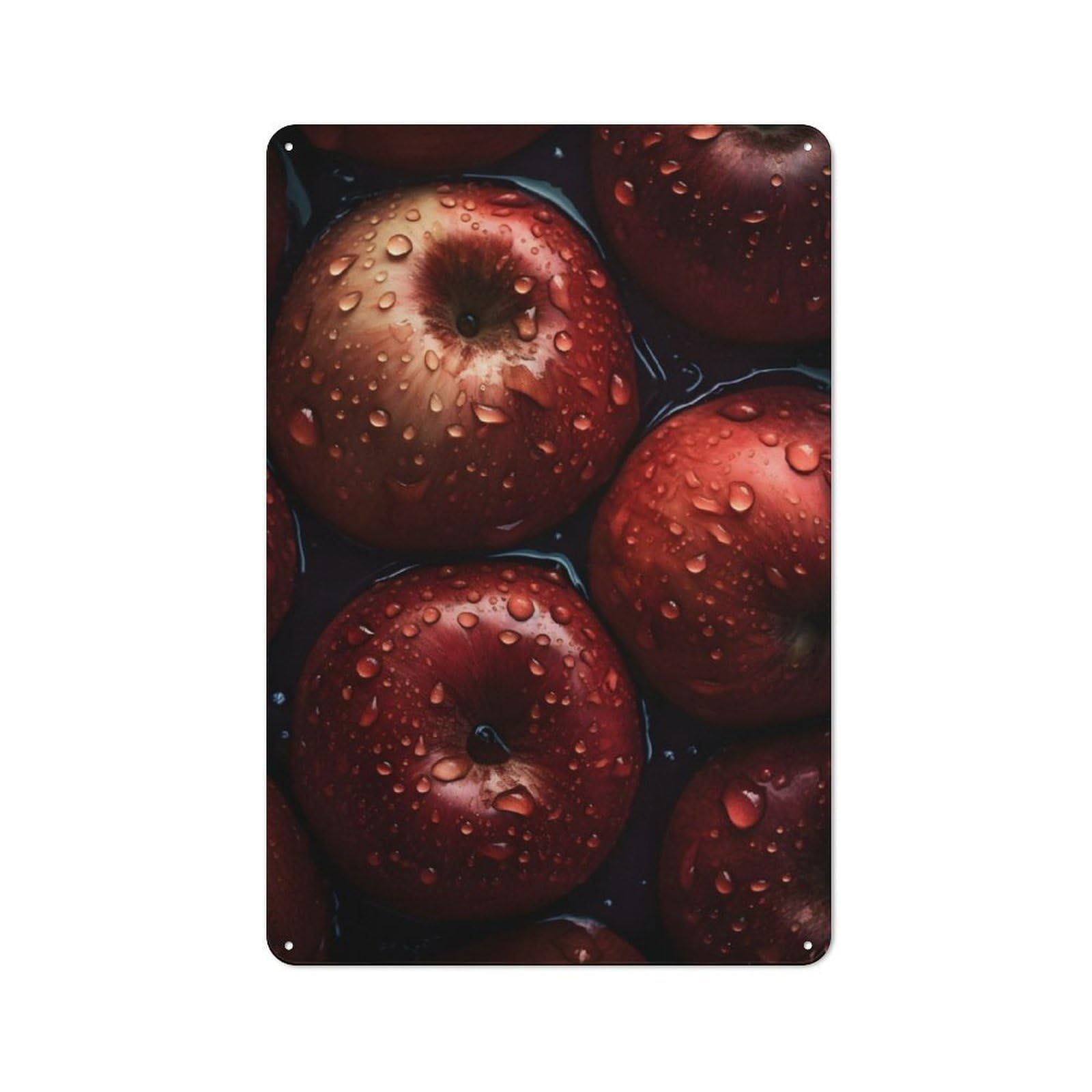 Junmoney Apples Rustic Tin Sign 30X20cm Featuring For Garage Or Workshop, For Updating Garage And Workshop After Moving