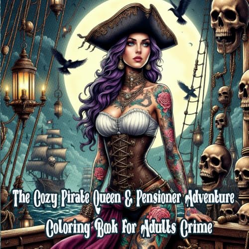 The Cozy Pirate Queen & Pensioner Adventure Coloring Book for Adults Crime: Bold Pirate Coloring Pages, Swashbuckling Journeys, Treasure Maps, Relaxing Ocean Scenes, and Creative Stress Relief