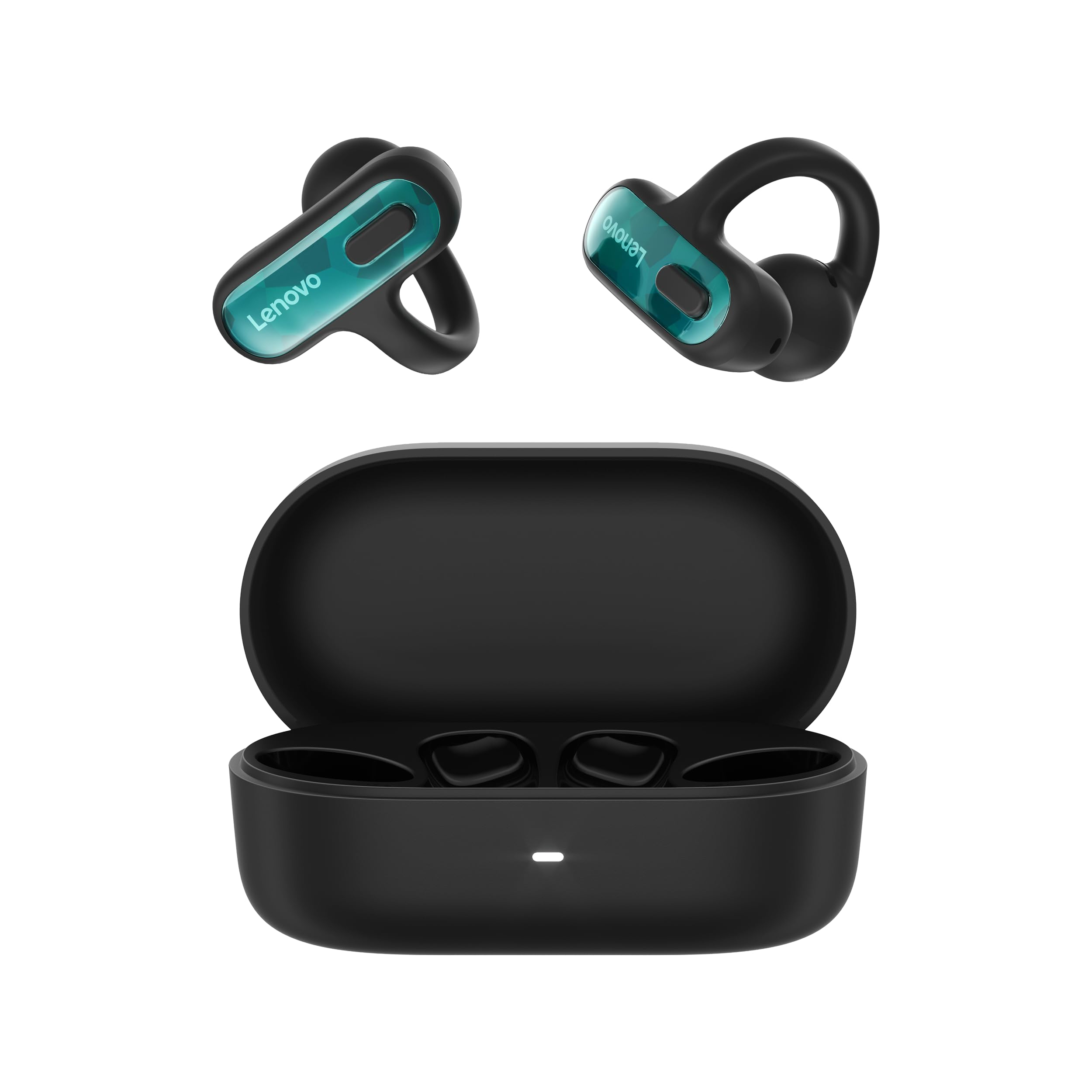 Lenovo Open Ear Clip On Earbuds X500 Bluetooth 6.0 Wireless Earbuds with 11 mm Drivers, Open Ear Ergonomic Design, Dual Device Connectivity, Built in Mic, Fast Charge, Black-image-34